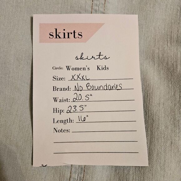 NWT No Boundaries Seamed Denim Mini Skirt. Blue 21 - Picture 6 of 13
